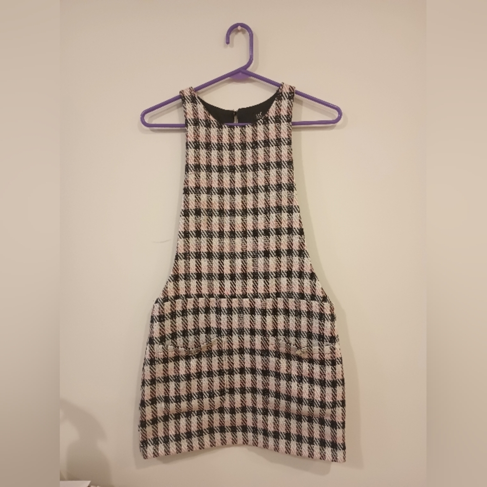 Zara pinafore tweed dress